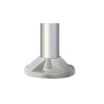 Base per palo Ø60 mm grigio metallizzato – 160 mm – 35 mm – Tecnopolimero rinforzato – Acciaio inox A2