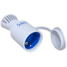 Solera - Base Mobile Bipolaire avec Prise t/t Schuko Type 16A 250V - Blanc Élastomère abs - IP44 - Puissance Maximale 3680W