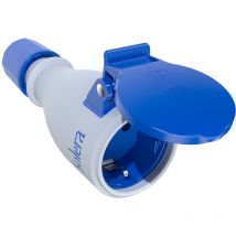 16A 250V base bipolare bianca con cavo e toe press - Materiale abs - IP54
