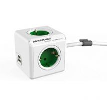 Allocacoc - Adaptador powercube 4t + 2 usb 1,5 mt multicolor powercube