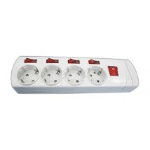 Electro Dh - Base de 4 tomas con interruptores independientes 36.188 8430552130146