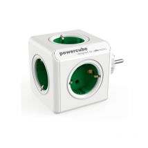 Ladrón Allocacoc Powercube Original 5 tomas. Color verde -