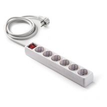 Regleta de 6 Enchufes tt c/Int 1,5m Blanco Famatel 9/806