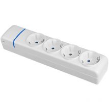 Base Múltiple Policarbonato 4 Tomas 3680W 16A 250V Blanco Solera