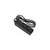 Base negra onlex t/t cable 1,5 mts 3 tomas