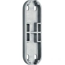 Deni - Base para accionamiento de puerta Vario para varillas superpuestas, anodizado plateado