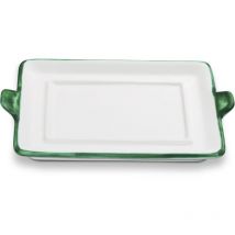 Base para mantequera con borde verde Gmundner Keramik