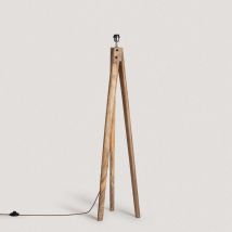 Base Lampada da Terra Legno Kumar Iluzzia Naturale