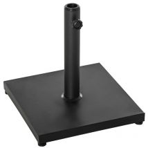 Base Per Ombrellone 13kg In Cemento Con Finitura Lucida. 40x40x43cm. Nero