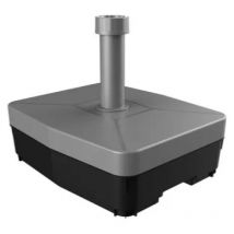 Helcosol - Base de sombrilla para lastrar con arena hasta 45 kg, plata, l 41 x a 49 x a 16 cm