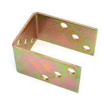 Base per palo a forma di U da 150 mm, 4 mm, avvitata/zincata/fissa