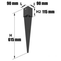 Base per palo da piantare, supporto per palo Mermier 90x90 mm
