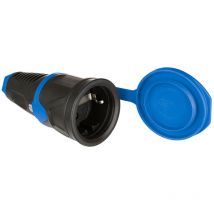 Base a Air En Caoutchouc Avec Couvercle 16a 250v T/Tl Ip54 4.8mm Noir. Solera 57. Solera