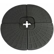 Pieds de Parasol Base Pour Parasol Tonnelle Ombrage - Eventail - Plastique - 100 x 100 x 7.5 cm - Facile à Remplir - Parfaite pour Terrasse, Jardin,
