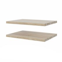 Hellin Bücherregal mit 2 losen Regalen 37x26,5 cm – Eichendekor – Hochwertiges Möbelstück für Stil und Funktionalität