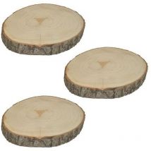 Base Rotonda in Legno d 22 h 2.5 cm Ideale per Decoupage Rustiche Vassoio Sottopiatto Progetti di Fai-da-te