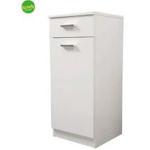 Mobile Bagno - Bianco Laccato Lucido - 34x34x80 Cm - Savini