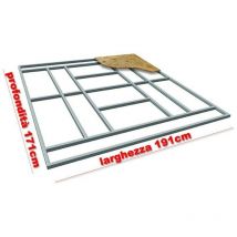 Base Supporto Pavimento per Box Casetta Habit in Lamiera Metallo Mod. m 191X171X190Cm