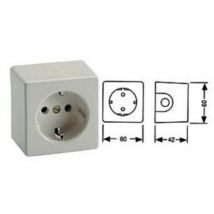 Base enchufe bip.tt16a-5001 , base enchufe bipolar TT16A R5001 Material Termoplástico Base de enchufe bipolar con t/t 16A 250V. Con t. t. lateral.