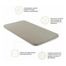 Duehome - Base tapizada Air 3D Beige 105x190