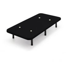 Cama Express - Base Tapizada Con Patas de 32 cm con Tejido 3D Transpirable, Barras Transversales de Refuerzo , Ideal para Dormitorio y Habitación de