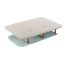 Hogar24 - Base Tapizada + Juego 6 Patas cilíndricas Madera Cerezo 180x190cm