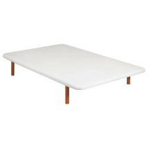 Base tapizada malla 3D reforzada con 5 barras transversales Blanco - 105x190 cm