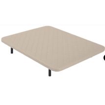 Base tapizada Maxi Somi 150x190 cm – Grosor 9 cm – Color beige – Estructura de acero curvado