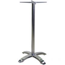Base tavolo bar alluminio Alan colore inox cm52x52h108