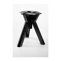 Base Tavolo Nera In Policarbonato Design Ometto Base per piani 80-90cm