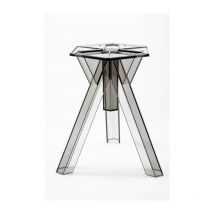 Base Trasparente Fumè In Policarbonato Design Ometto Base per piani 80-90cm