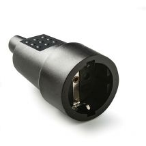 FAMATEL 2104 Base TT-Telefono a 16, Schuko, In Gomma, Colore: Nero