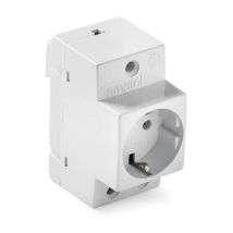 Base carril din 2P+T 16A 250V con toma de tierra Famatel 2501