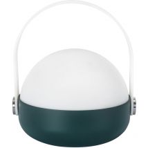 Baser sobremesa portatil en color verde con led blanco cálido 3000K