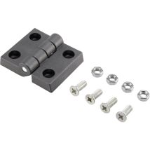 Kunststoffscharnier 62x50x10mm 1 Stück 4 Schrauben 4 Schraubenmuttern