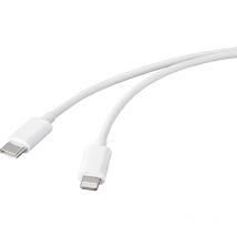 Usb-kabel Usb 2.0 Usb-c Stecker, Apple Lightning Stecker 2.00 M Weiß Bt-2347612 - Basetech