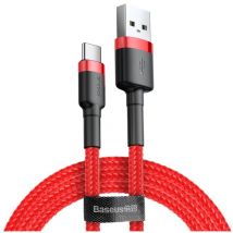 Basetech - Câble rouge usb-c flexible et durable QC3.0 3A 0,5M