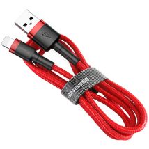 Baseus Cafule Cable durabel Kabel mit Nylon geflochtenes Ladekabel usb / iPhone QC3.0 1.5A 2M rot (CALKLF-C09)