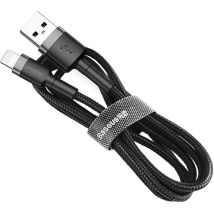 Câble Usb Tressé Résistant Pour Iphone Lightning Qc3 2m - Noir