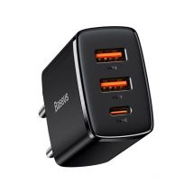 Baseus Travel Charger Compact Quick Charger U+U+C PD3.0, QC 3.0 30W E (6953156207295)