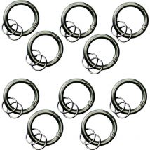 Porte-clé 0006-0155 4026434178838 gris (mat), noir 10 pc(s) Y335542 - Basi