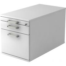 Bümö Rollcontainer "office" Abschließbar Mit Hängeregistratur & Chromgriffen In Weiß