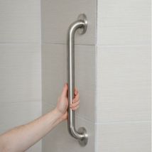 Tinor - Basics Barre d'appui de salle de bain pour handicapés, 40 cm de long, 3.2 cm de diamètre,Mains courantes de sécurité Mains courantes pour