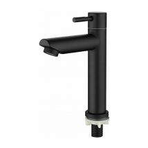 Fuhuida Trading - basin faucet faucet for bathroom faucets with spout cold water faucet pillar valve,Total height: 18cm,BLACK