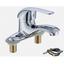 Basin faucet, mixer tap, chrome, modern waterfall faucet for sink, bathroom