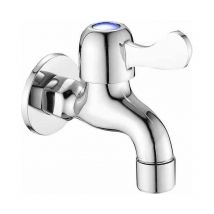 Basin Mixer Tap Wall Mounted Sink (1/2'', Cold Water), Outdoor/Garden Tap, Brass/Chrome