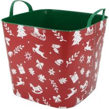 Panier d'histoires de vie 25l iml motifs de Noël - Blanc