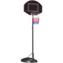 Sportnow - Basketballkorb mit Ständer, 170-230 cm Höhenverstellbar Basketballständer mit Bruchsicherer Rückwand und Rädern, Basketballanlage für
