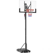 Sportnow - Basketballkorb 235-305 cm höhenverstellbar, Basketballständer, Basketballanlage mit Ständer, Rollen, für Outdoor, Stahl