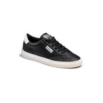 Baskets de'contracte'es intelligentes S-Time avec cuir synthe'tique et tige double'e Blanc/Noir N.43 et semelle de'contracte'e en caoutchouc